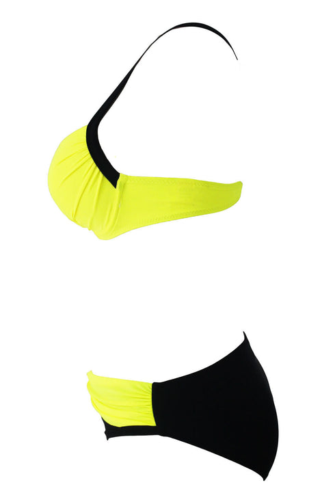 Sexy Padded Gather Push-Up Bikini Set